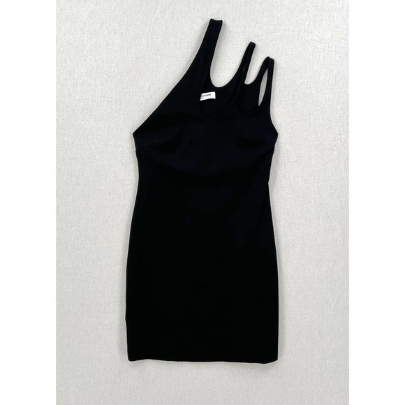 AMANDA UPRICHARD Roland Dress Womens Small Black Cut Out One Shoulder Body Con - Picture 2 of 13